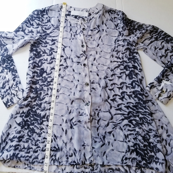 Thakoon | Addition Print Chiffon Buttondown Blouse - Picture 2 of 10